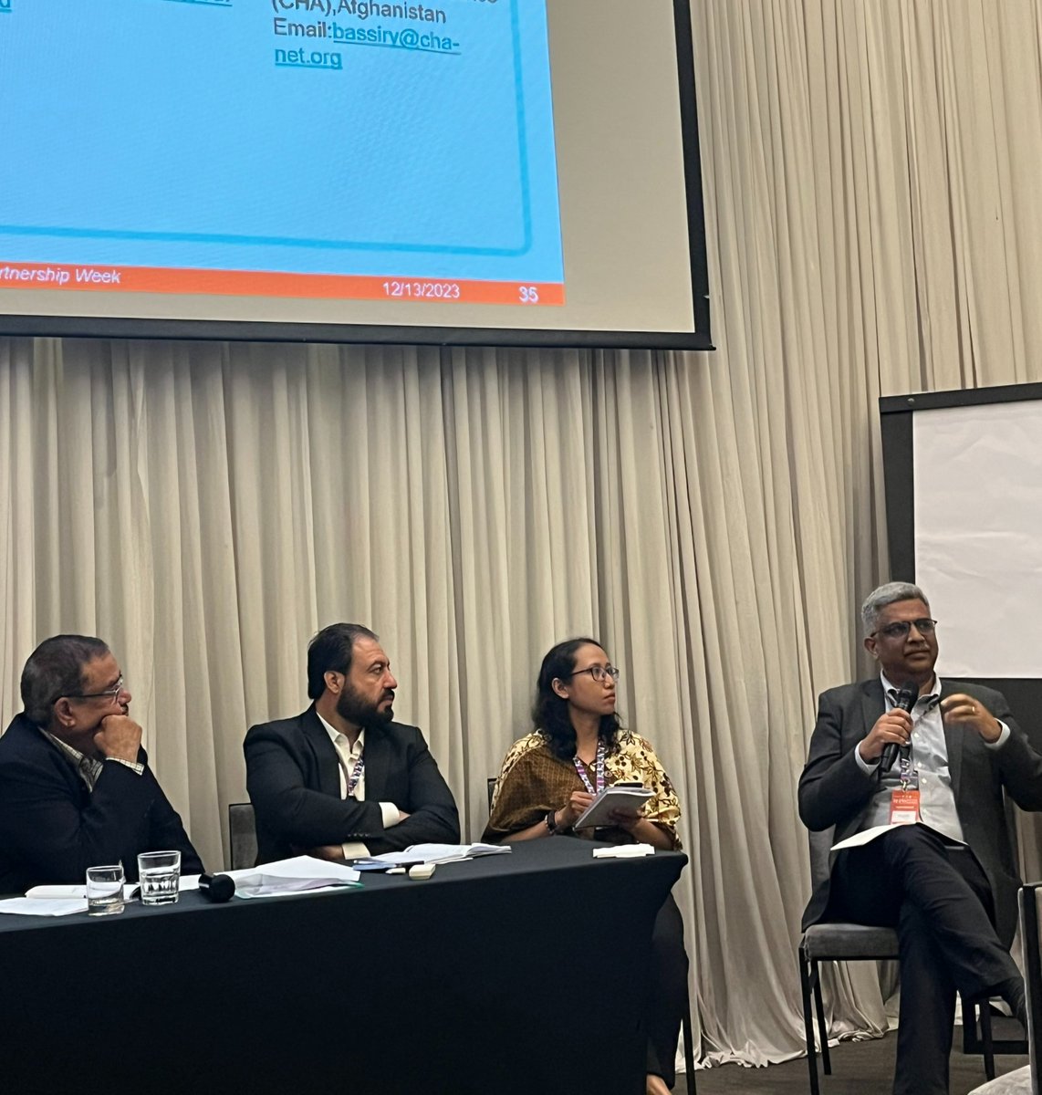 A lively session at #RHPW2023 on 'Building Resilience through Humanitarian Response' organized by #NSET, where panelist from India, Indonesia & Afghanistan shared about diverse approaches in shelter construction to rebuild the live & the livelihood of the affected communities.
