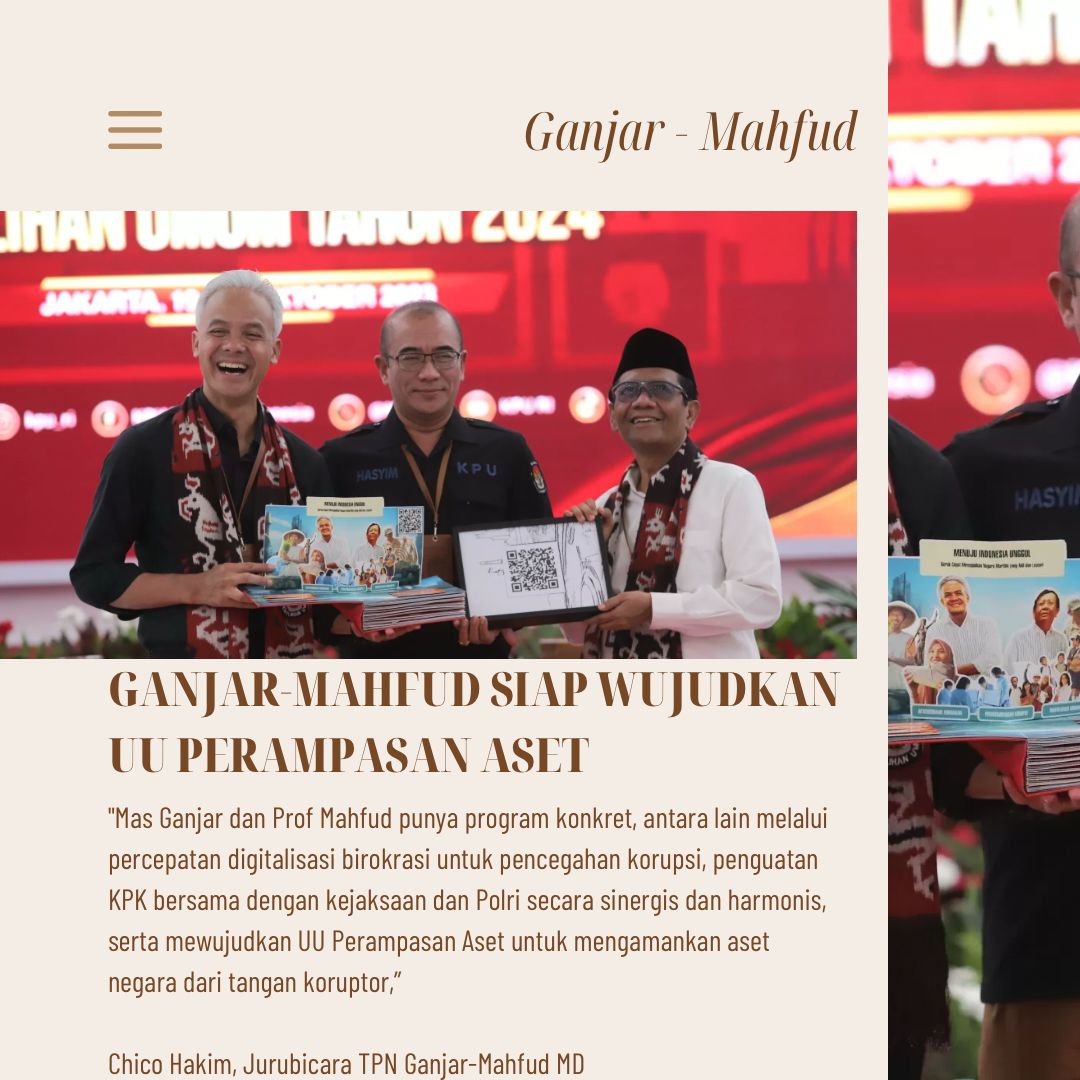 Ganjar-Mahfud Siap Wujudkan UU Perampasan Aset. Ganjar-Mahfud Terus Peroleh Banyak Dukungan Jadi Presiden 2024
Ganjar Unggul Debat
Debat C3rdas