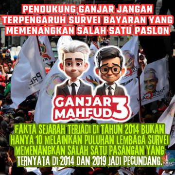 Anjani2913's tweet photo. @Official_SAGA_ Jangan terpengaruh dengan survei pesanan yang hasilnya sangat tidak rasional. Tetap fokus dengan Ganjar Mahfud, Gerak cepat majukan bangsa. #GanjarMahfud #GanjarMahfudSatset #GanjarMahfudM3nang #GanjarSikatKorupsi #1212TVShowShopeexJKT48 #DebatCapres Budiman x BrightWin Bayer https://t.co/fBel3ZHuJS