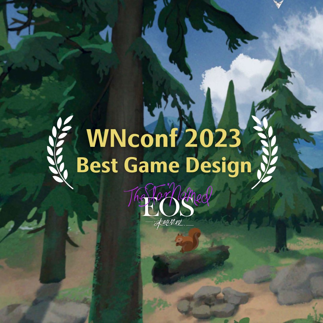 ⭐️The Star Named EOS was honored by being awarded Best Game Design in WNconf Belgrade 2023 @wnconf ⭐️ We'll continue to work hard to create better works! ✨ Add #TheStarNamedEOS to your Steam wishlist now! >>bit.ly/3GDZLFc #indiedev #gamedev #Unity #art #WNConf2023
