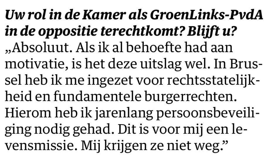 “Mij krijgen ze niet weg.” Krachtig interview met @F__Timmermans in @nrc.