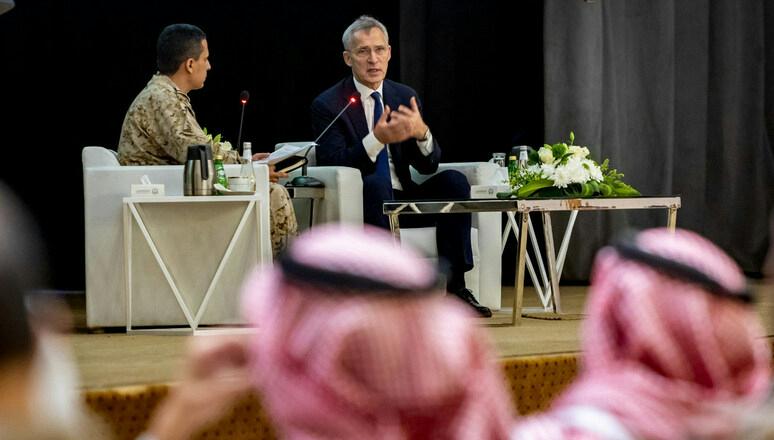 Secretary General @jensstoltenberg set out his vision for deeper cooperation between #NATO & the Kingdom of Saudi Arabia 🇸🇦 in an historic visit to Riyadh – the 1st ever by a sitting Secretary General of NATO. Read: bit.ly/4afO6dI