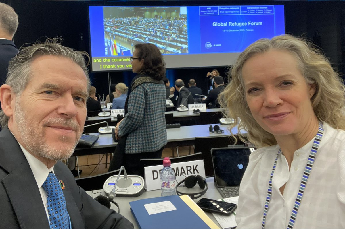 Global Refugee Forum just started, Danish delegation headed by State Secretary Lotte Machon ready, DK co-lead on economic empowerment and climate action!
<a href="/DKUNmisgva/">Denmark in UN Geneva 🇩🇰</a> #GlobalRefugeeForum