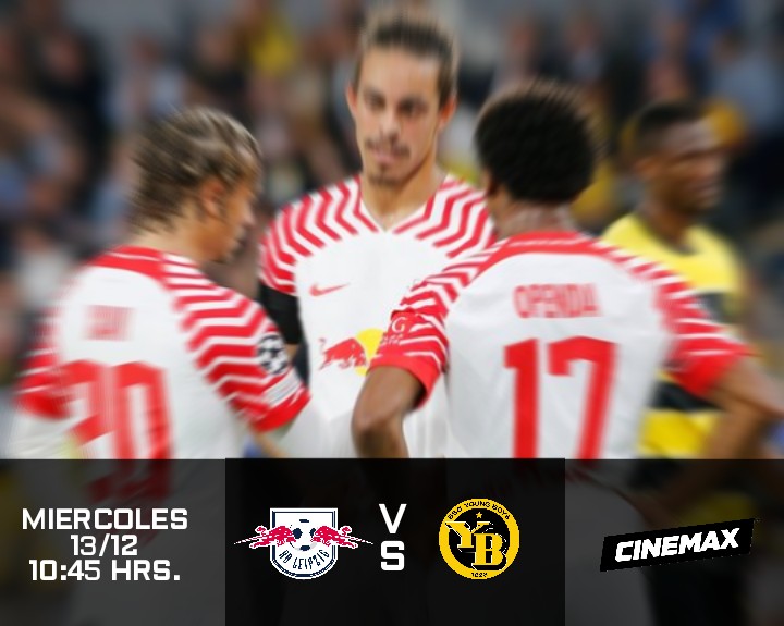 #ChampionsLeague 

🇩🇪 Leipzig vs Young Boys 🇨🇭

📺 | @CinemaxLA
🎙️ | @cmrivass
🎙️ | @PepedelBosque