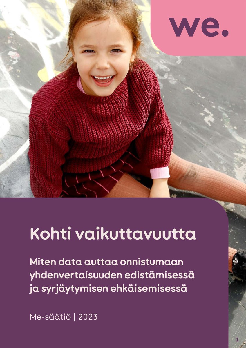 Syvennä ymmärrystäsi yhdenvertaisuuden edistämisestä datan avulla🧐Lataa Me-säätiön opaskirja vaikuttavuuden mittaamiseen: bit.ly/kohtivaikuttav…
