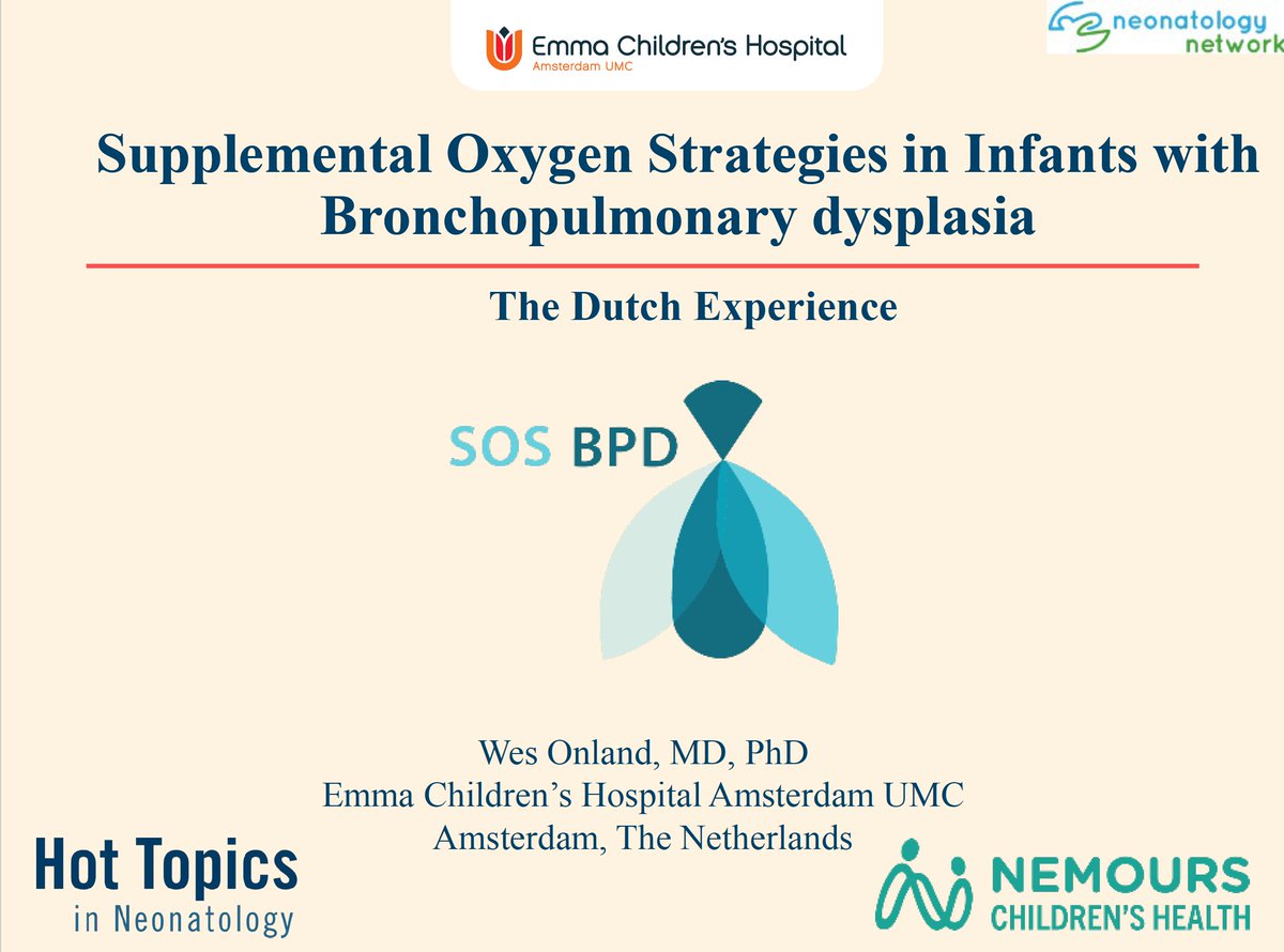Evidence-Based Neo (@ebneo) on Twitter photo Last in this #HotTopicsNeo2023 session: Dr. Wes Onland shares the Dutch experience to supplemental O2 in BPD infants.
<a href="/HotTopicsNeo/">Hot Topics in Neonatology</a> #neoebm #neoTwitter Last in this #HotTopicsNeo2023 session: Dr. Wes Onland shares the Dutch experience to supplemental O2 in BPD infants.
<a href="/HotTopicsNeo/">Hot Topics in Neonatology</a> #neoebm #neoTwitter