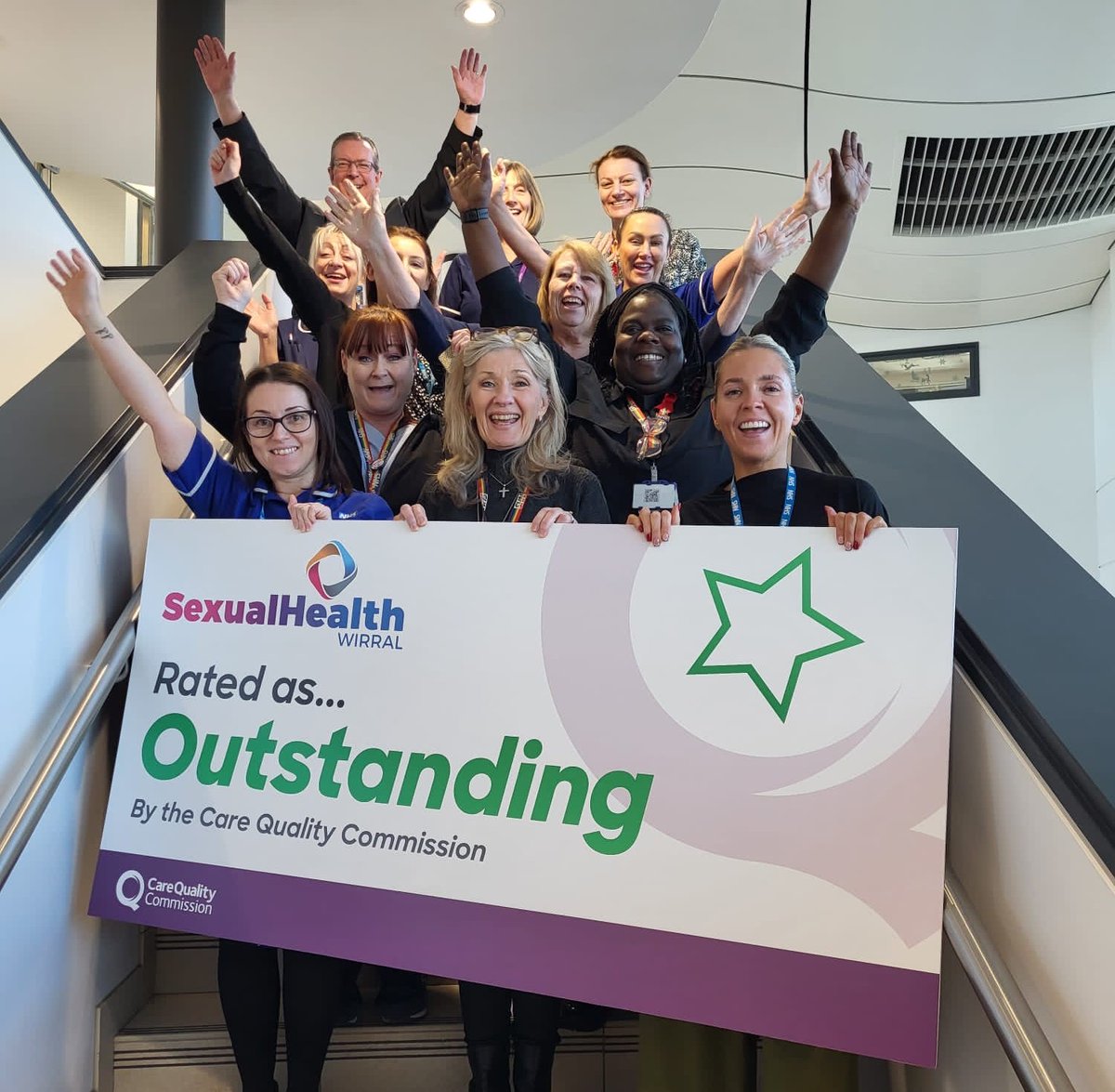 Our CQC inspection report confirms that we deliver outstanding services.

The Sexual Health Wirral service improved from Requires Improvement to being an Outstanding service. What a phenomenal achievement! #TeamWCHC