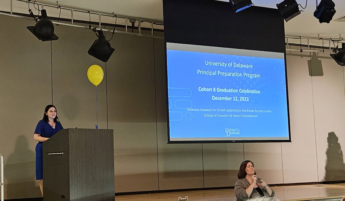 Last Evening, we celebrated Cohort 8's UD Principal Preparation Program graduation.  Our Asst. Dir. Dr. Alison Travers did a great job with her remarks! Congrats to these amazing future administrators!  So proud of you all!