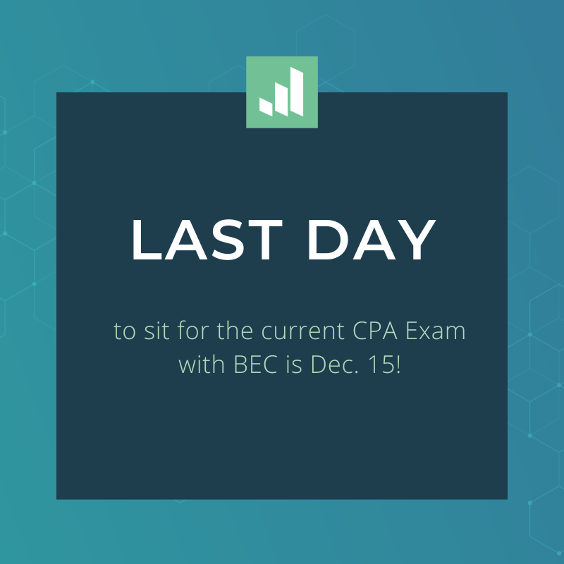 SurgentAFE's tweet photo. Heads up! The last testing day to sit for the current four-part CPA Exam with BEC is Dec. 15. That leaves 4 days to schedule your CPA Exam this year. Plan ahead! 📅
https://t.co/yAKCWtAjbo
#CPAExam #CPAExamUpdate #SurgentCPA #Surgent #PlanStrategically https://t.co/OVhIKgM7EX