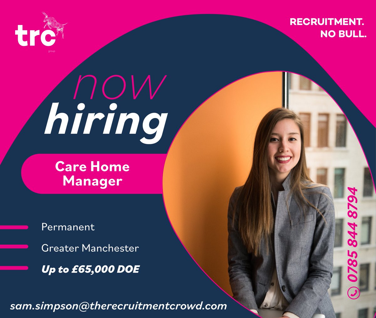 Our client is looking to recruit a Care Home Manager based in Greater Manchester.

Interested? Get in touch with Sam Simpson or apply for our other vacancies via our website 👉 therecruitmentcrowd.com/job-search/
 #CareHomeManager #GreaterManchester #Hiring