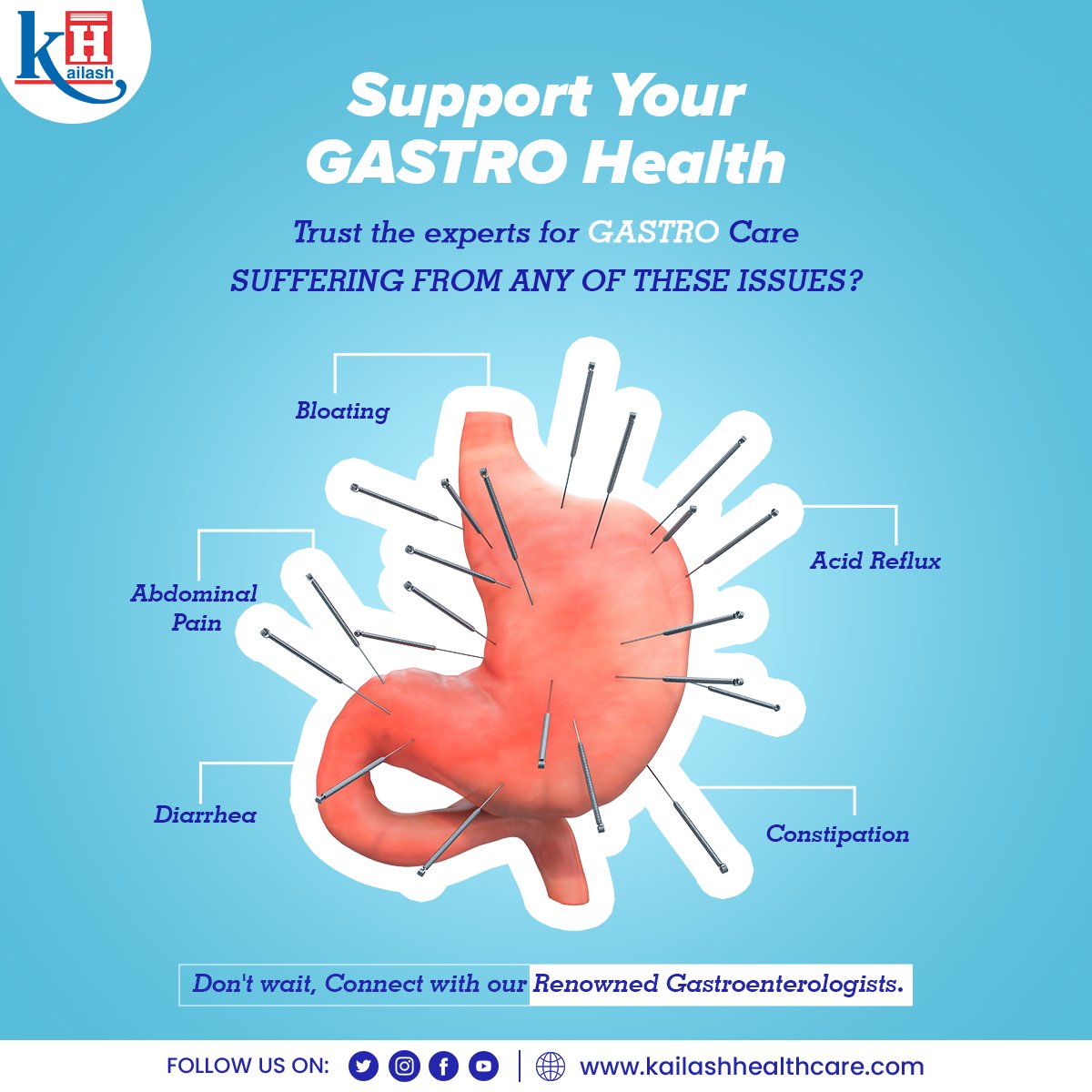 KailashHealth's tweet image. Experiencing stomach distress for the last few days? Don&apos;t wait!

Consult our Gastroenterologists: kailashhealthcare.com

#gastroproblem #constipation #Acidity #kailashhospital