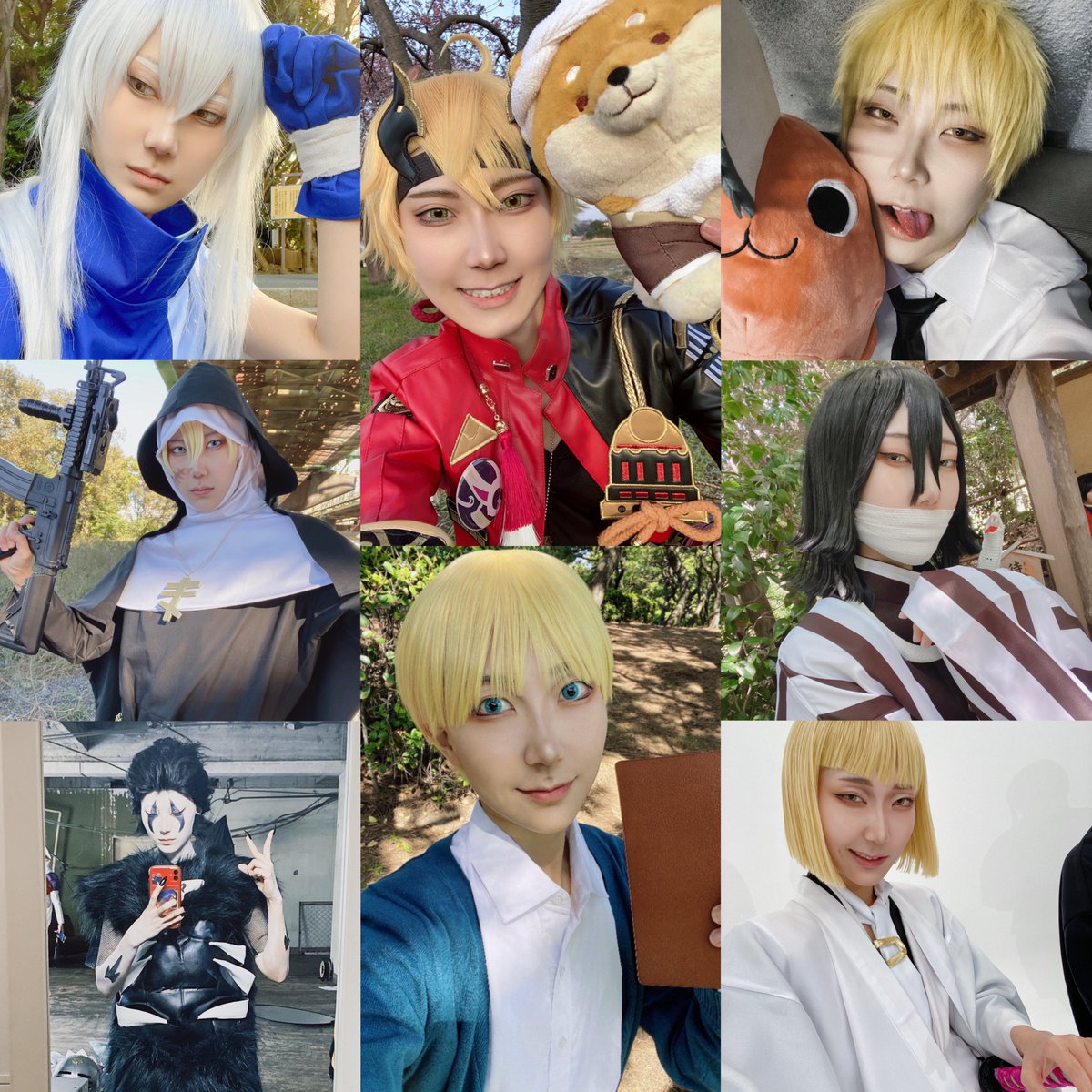 #コスプレ総決算2023
実はまだコス納めはしてないけどまとめちゃった🙇🏻‍♂️🙇🏻‍♂️全23キャラ…NARUTOだけで10キャラ…ようやったなぁ…遊んでくれた皆様ありがとうございました❣️来年はスローペースでまったり活動していきたい🍥🍥