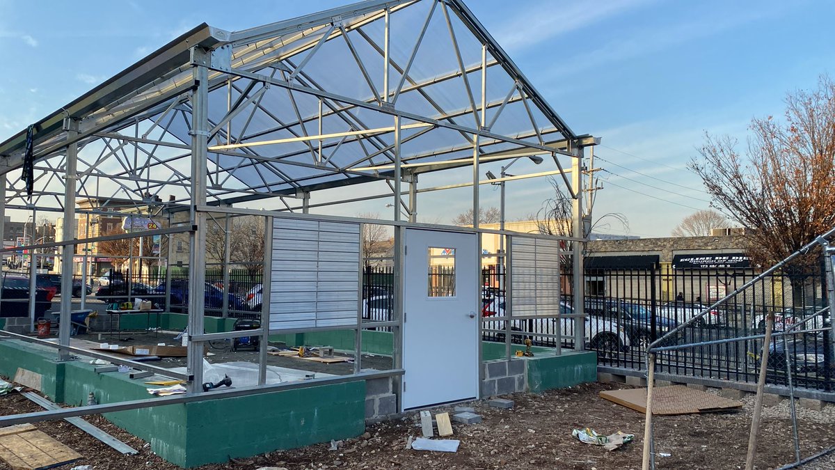 NewarkSAS's tweet photo. We are making great progress with our greenhouse. Thank you to the leadership of Pablo Hernández and David Cruz for volunteering their time and skills to bring this forward. Learn more at https://t.co/Cn6fVbxZQA https://t.co/fT7w7SA5ZS
