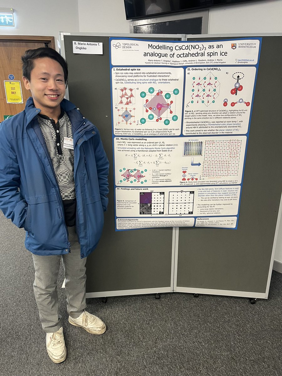 matongkiko's tweet photo. Finished my last conference of the year! Had the chance to work on some disordered materials this year, and I had a great time learning about advancements in the field. First time in Durham as well 😌 https://t.co/hmAyeciJSm