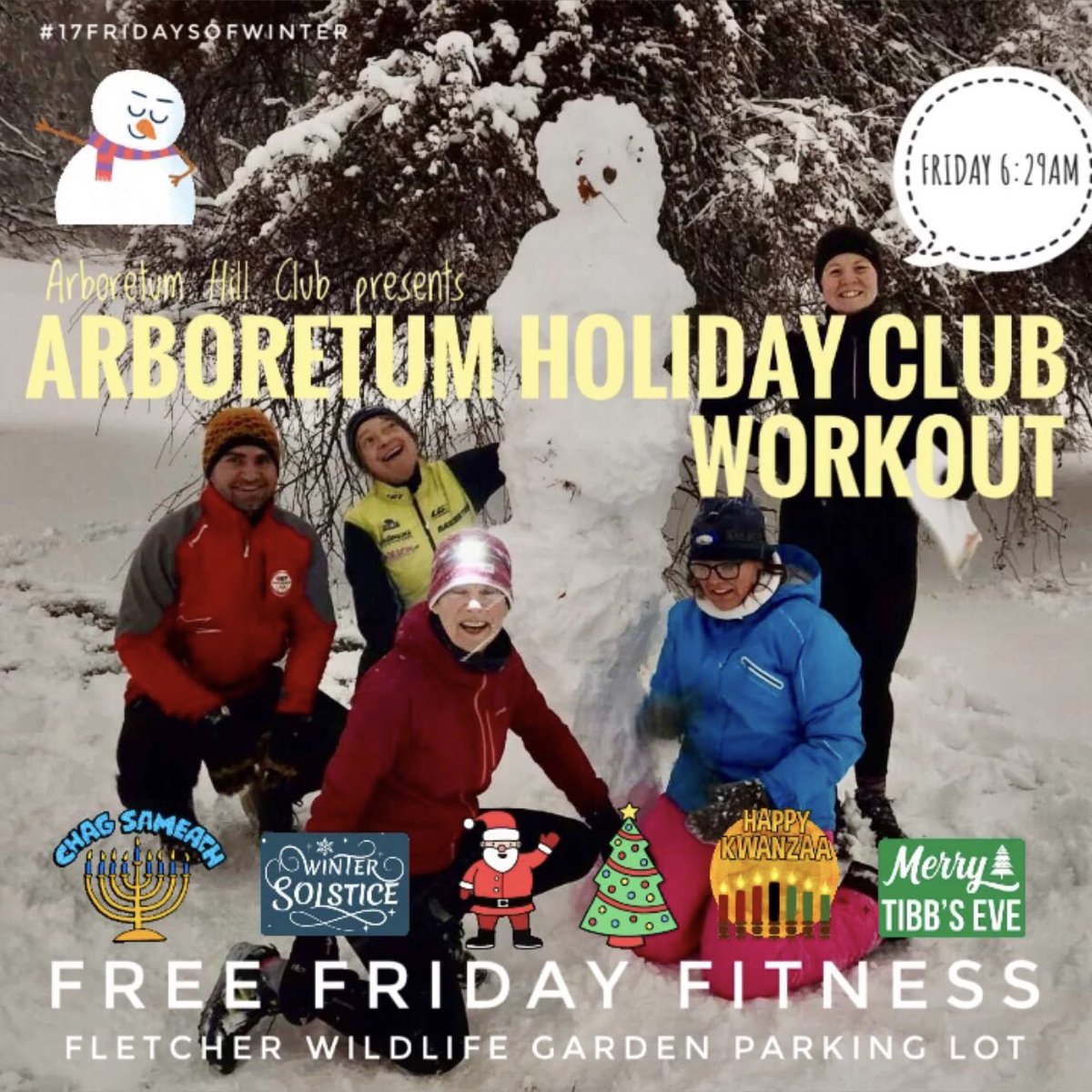 Friday 6:29am! Celebrate the joy of free fitness every week. All ages. All fitness levels.

#FridayFitness #WeDoFunStuff
