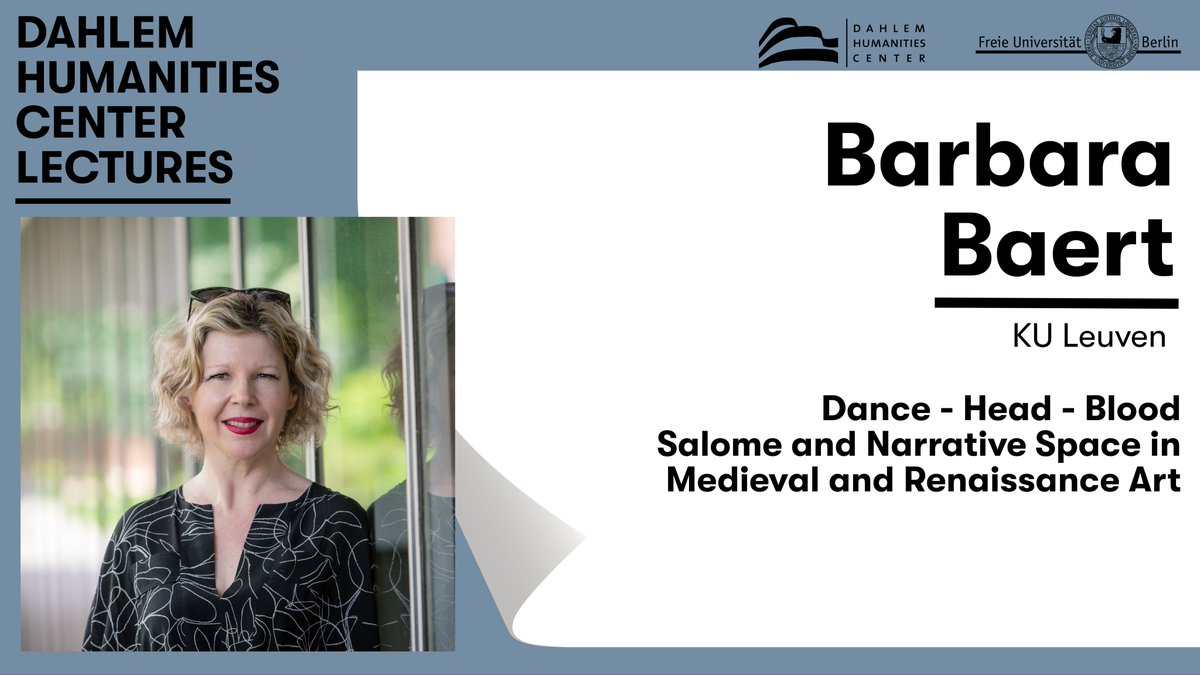 Wir freuen uns bereits auf unsere erste Veranstaltung im Jahr 2024! Am 11. Januar wird Kunsthistorikerin Barbara Baert (KU Leuven) eine DHC Lecture über die Ikonographie des Todes von Johannes dem Täufer halten.

Weitere Info: tinyurl.com/52exe72t