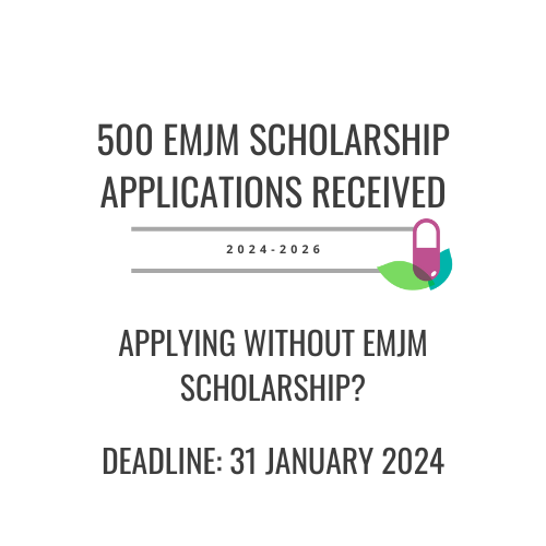 s_disco_'s tweet photo. Nearly 500 applicants to start S-DISCO in September 2024. Selection procedure has started, applicants will receive info end of December 2023, final selection end of January 2024.

Deadline without applying for EMJM scholarship (self- or otherwise funded) is 31 January 2024. https://t.co/NmZVcEb39q
