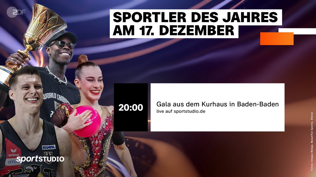 Wer wird Sportler, Sportlerin und Mannschaft des Jahres 2023? 🏆 Um 20 Uhr gibt's die große Gala aus Baden-Baden im Livestream in der @ZDF-Mediathek 🤩👉 kurz.zdf.de/JvTT/ #sportlerdesjahres #sdj #sdj2023