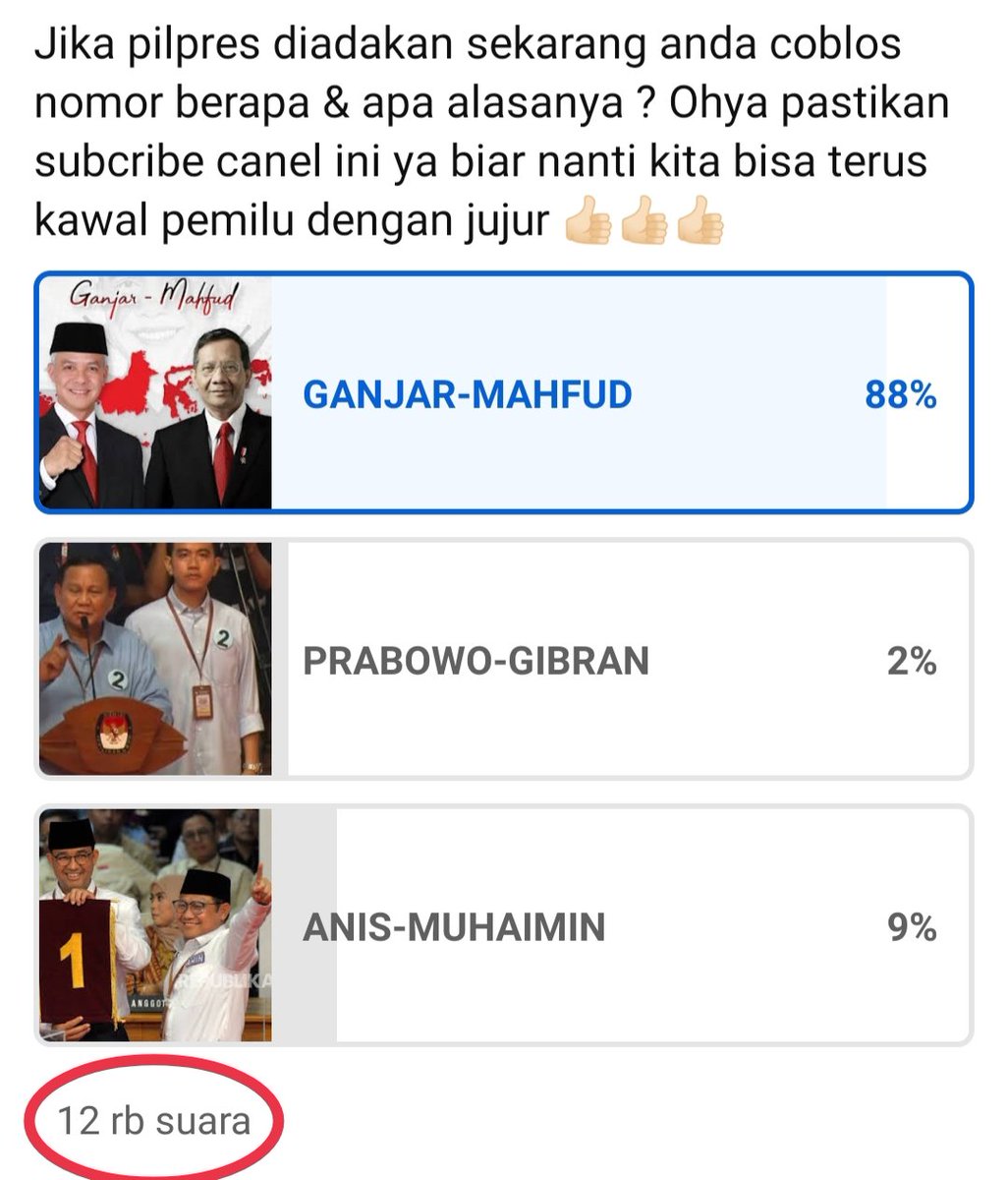 Survei Bebas Non Bayaran Di You Tube Paslon GANJAR - MAHFUD MD Menang Total. Untuk Pendukung Ganjar Kalian Jangan Gentar Tetaplah Semangat Jangan Ragu Untuk Memenangkan Ganjar - Mahfud PRESIDEN 2024 ✊✊🇮🇩🇮🇩