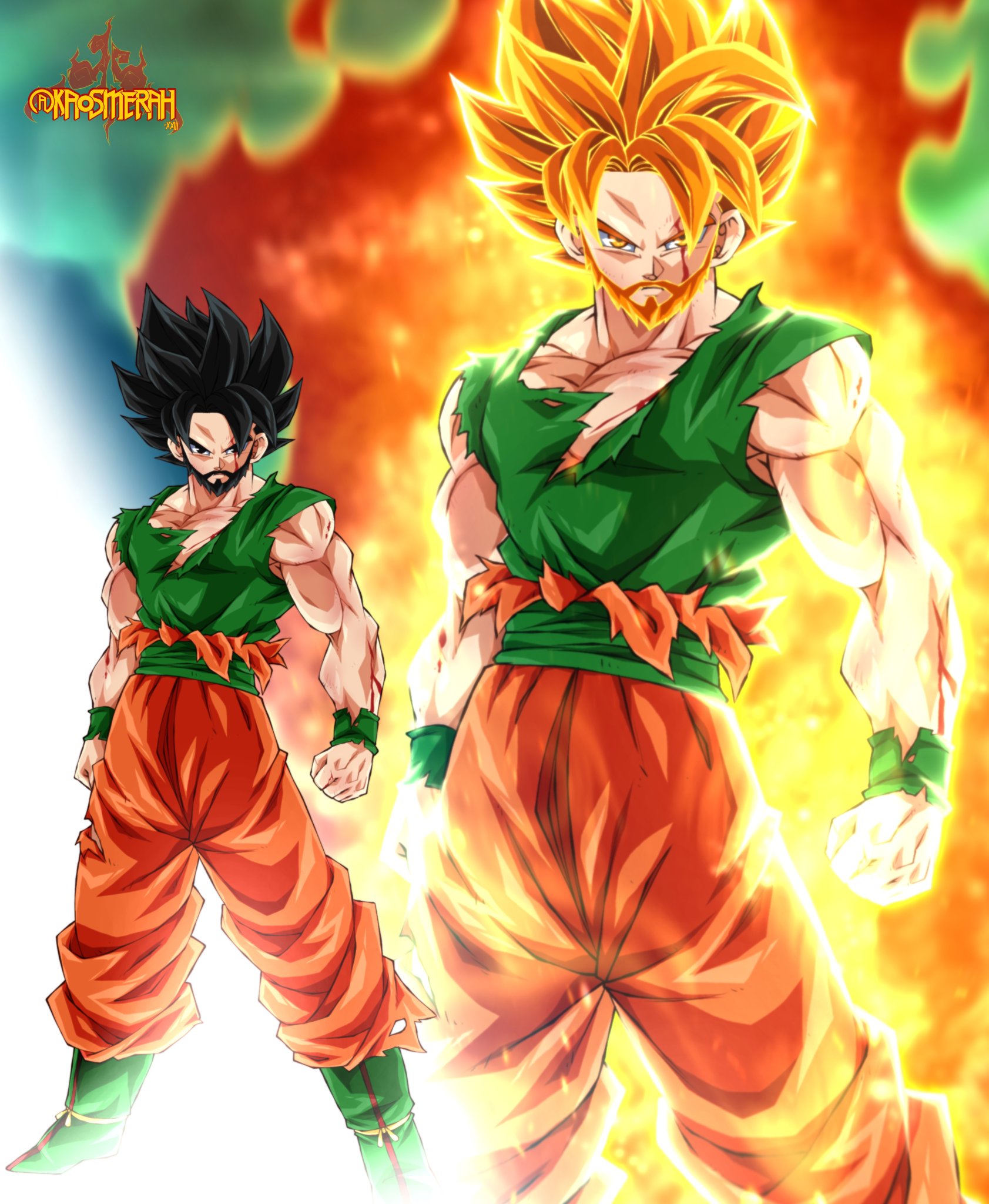 Super Saiyajin Blue Warriors X Broly Fanart #dragonballz #dragon