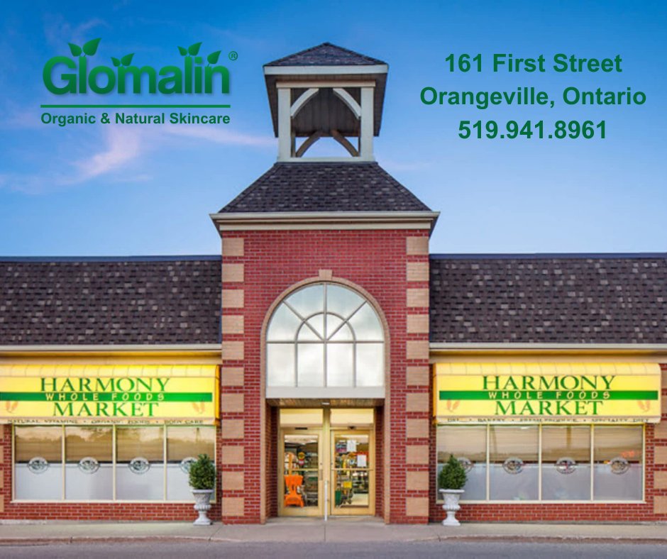 Glomalin Organic & Natural Skincare can be found at Harmony Whole Foods Market in Orangeville Ontario; shop local shop Made in Canada harmonymarket.com #Glomalin #organicandnatural #organicskincare #skincare #naturalskincare #organic #skincareroutine #beauty