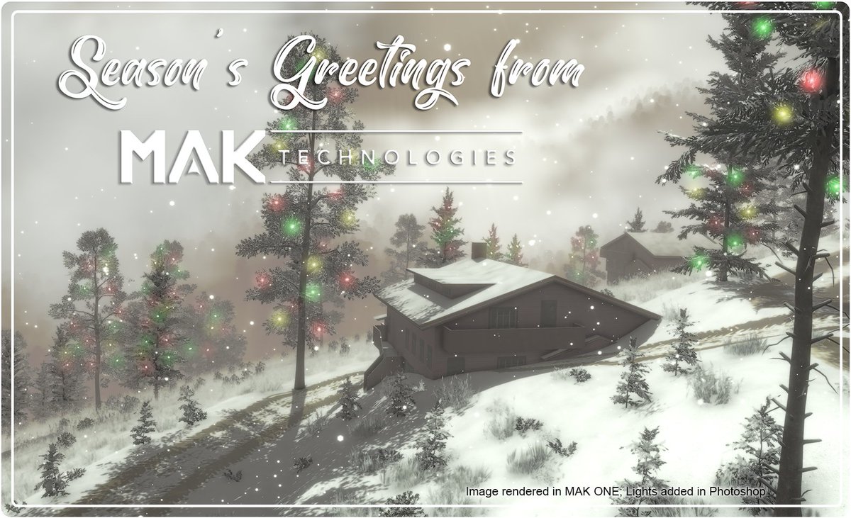 MAKsimulation's tweet image. ✨ Happy Holidays from MAK ✨
Enjoy our final What's Up MAK newsletter of 2023, our quarterly publication that rolls up our news, articles, and customer wins --> mak.com/learn/blog?vie…
#MAKONE #HappyHolidays #TrainingAndSimulation