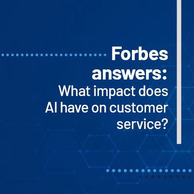 TracyTTL's tweet photo. Forbes says, "AI allows humans to focus on the human side of customer experience." Read the article, then talk with our team about customer-service enhancement with AI. We can help. 
  https://t.co/9UCA313dgA https://t.co/GXRkGluHyg