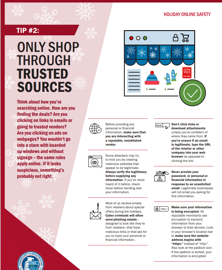 HenryCountyHD's tweet photo. 🎁🌐The holiday season is a prime time for hackers, scammers, and online thieves. 

The best defense against these threats is awareness. There are a few simple steps we all can take to be more secure before and after we shop.  Learn more by visiting: https://t.co/ku6jOMSjhA https://t.co/rFIgXfWDH4
