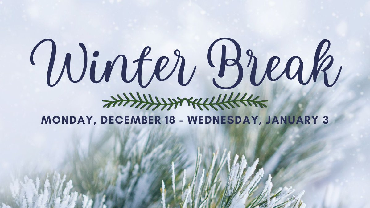 We hope our students and school staff have a safe and relaxing Winter Break. We look forward to welcoming teachers back for planning and staff development on Tuesday, January 2, 2024. Students return to learning on Thursday, January 4.