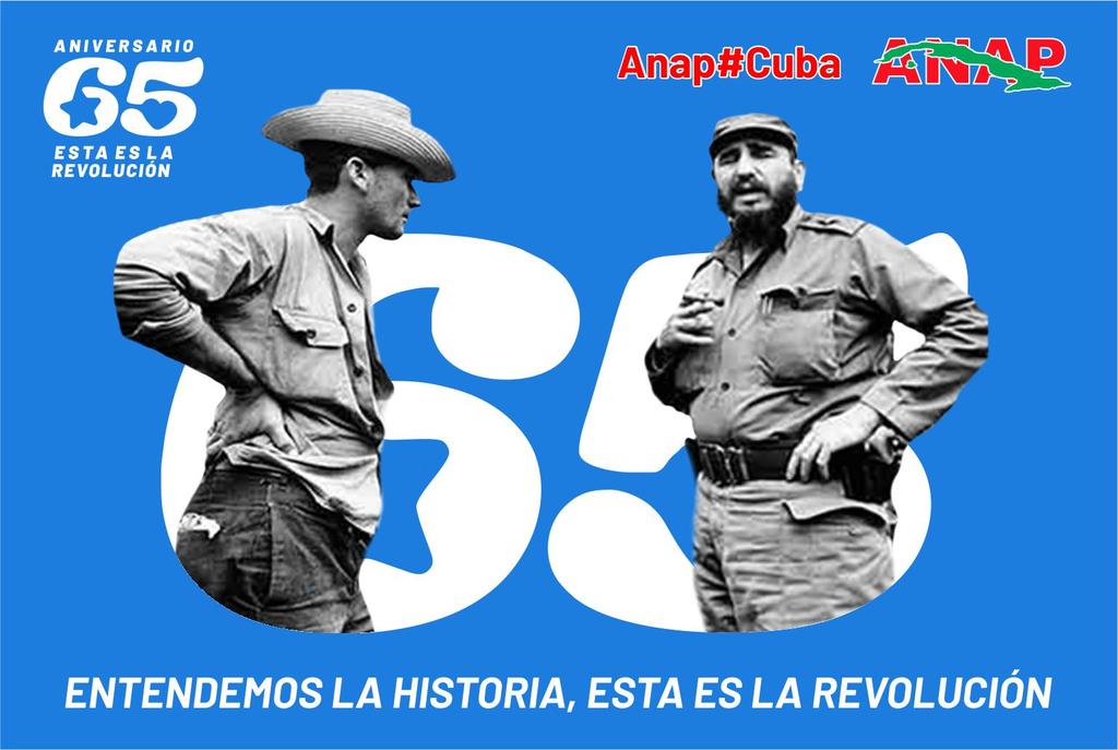 Con el reto de incrementar la producción de alimentos para el pueblo, el campesinado cubano saluda el 65 aniversario del Triunfo de la Revolución.#EstaEsLaRevolución #AnapCuba