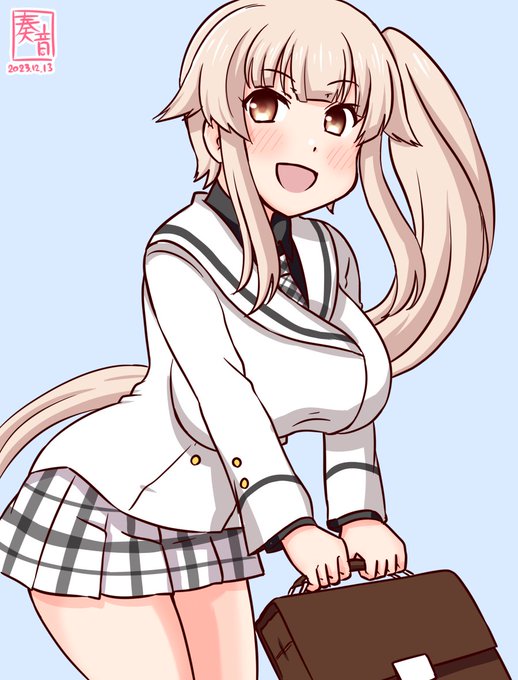 「今日もご一緒に、はいっ、由良も参ります♪」

#艦これ版真剣お絵描き60分一本勝負_20231213
#由良 