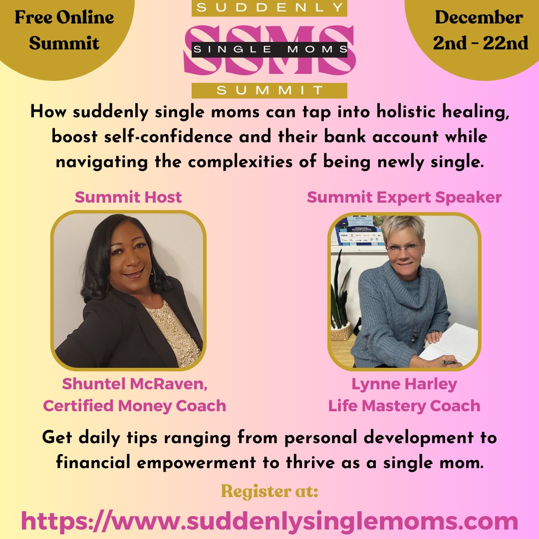 Fill in the blank:

What if you could ....

Join Suddenly Single Moms Summit to hear why Lynne Harley says this question is so important to ask ourselves.

Hurry, join now before the interview is gone.

#momhood #divorcedparents #divorcedmom #divorcedlife #divorce