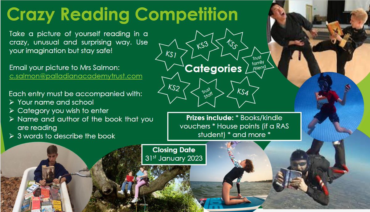 It's competition time! Time to get your books out! <a href="/NjenkinsRAS/">njenkins</a> <a href="/PalladianTrust/">Palladian Academy Trust</a>