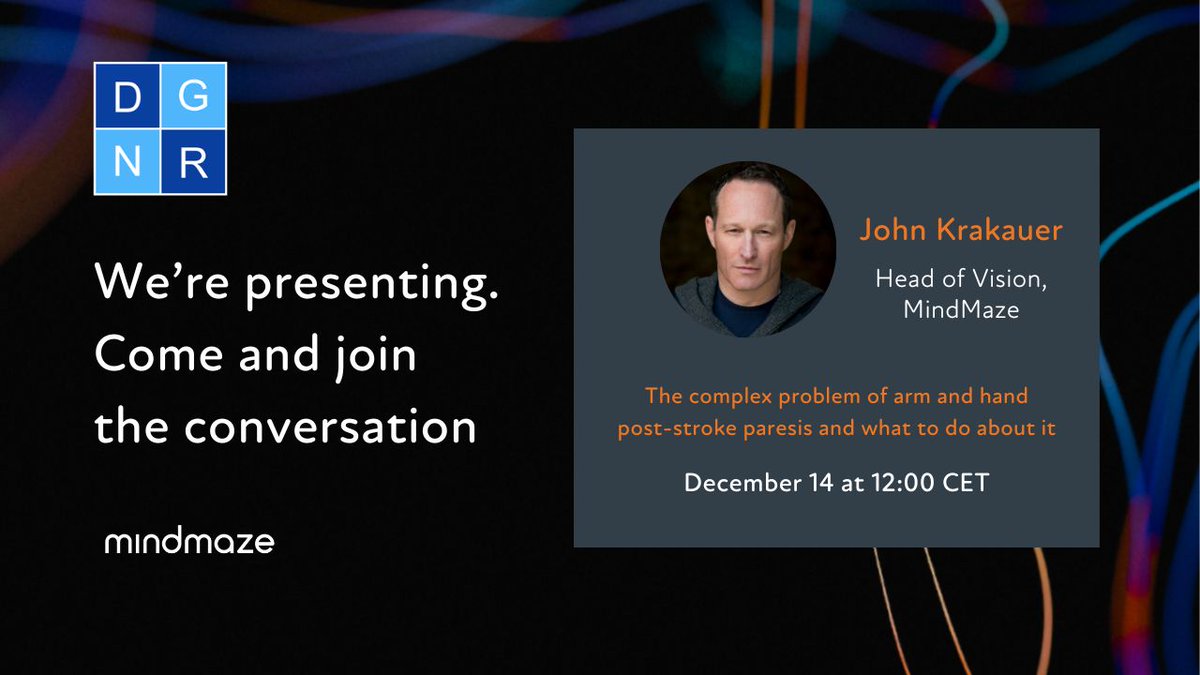 MindMaze (@mindmazetech) on Twitter photo <a href="/blamlab/">John W. Krakauer</a>, our Head of Vision, will be speaking to delegates at the DGNR Congress in Germany tomorrow. If you're attending this German Society for Neurorehabilitation event, we welcome you to join us in Augsburg. <a href="/blamlab/">John W. Krakauer</a>, our Head of Vision, will be speaking to delegates at the DGNR Congress in Germany tomorrow. If you're attending this German Society for Neurorehabilitation event, we welcome you to join us in Augsburg.