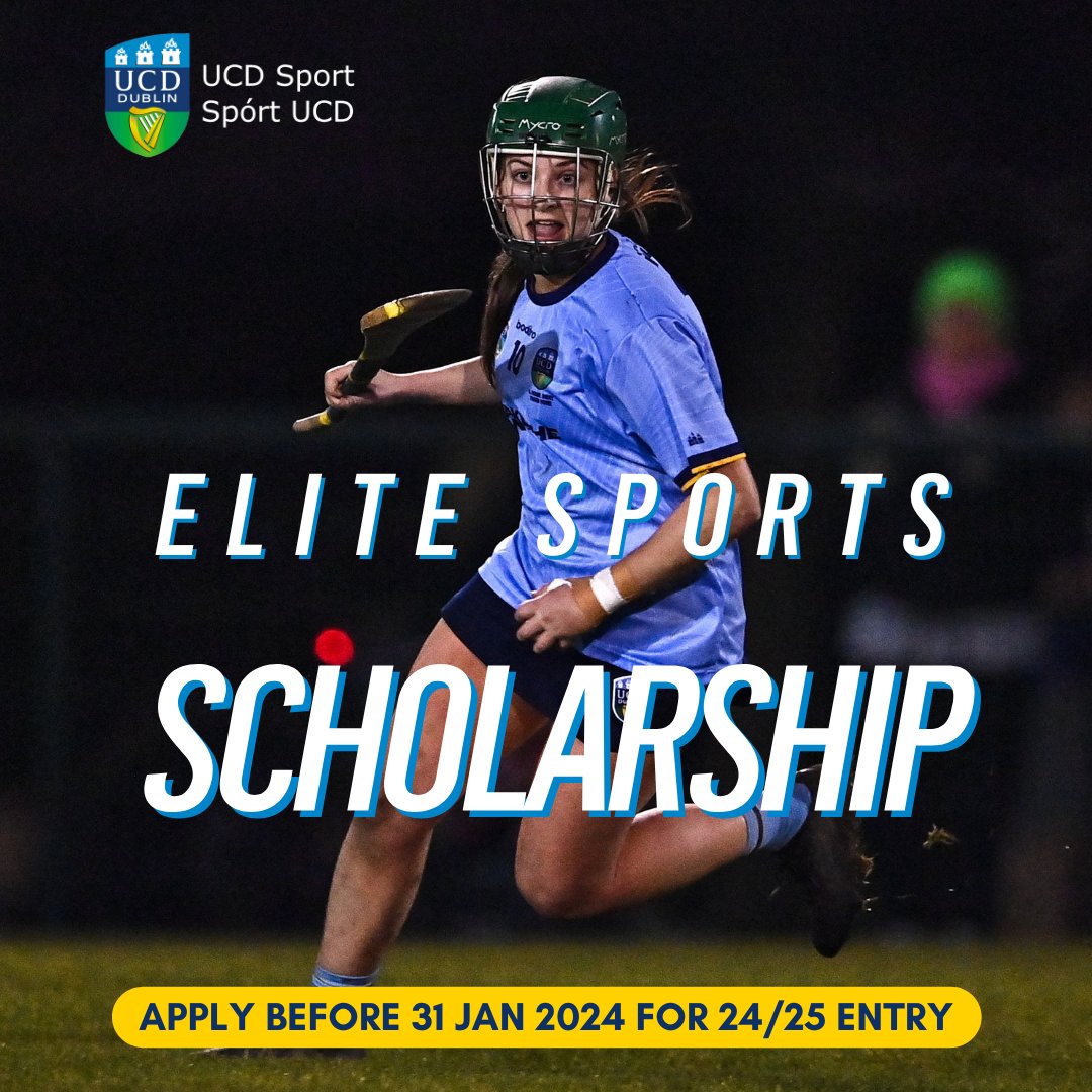 A reminder that applications are open until 31 January 2024 for the <a href="/ucdadastracadmy/">UCD Ad Astra Academy</a>  Elite Sports Scholarship Programme for 24/25 entry to <a href="/ucddublin/">University College Dublin</a>    

Apply &amp; find out more 🔗 ucd.ie/adastraacademy…