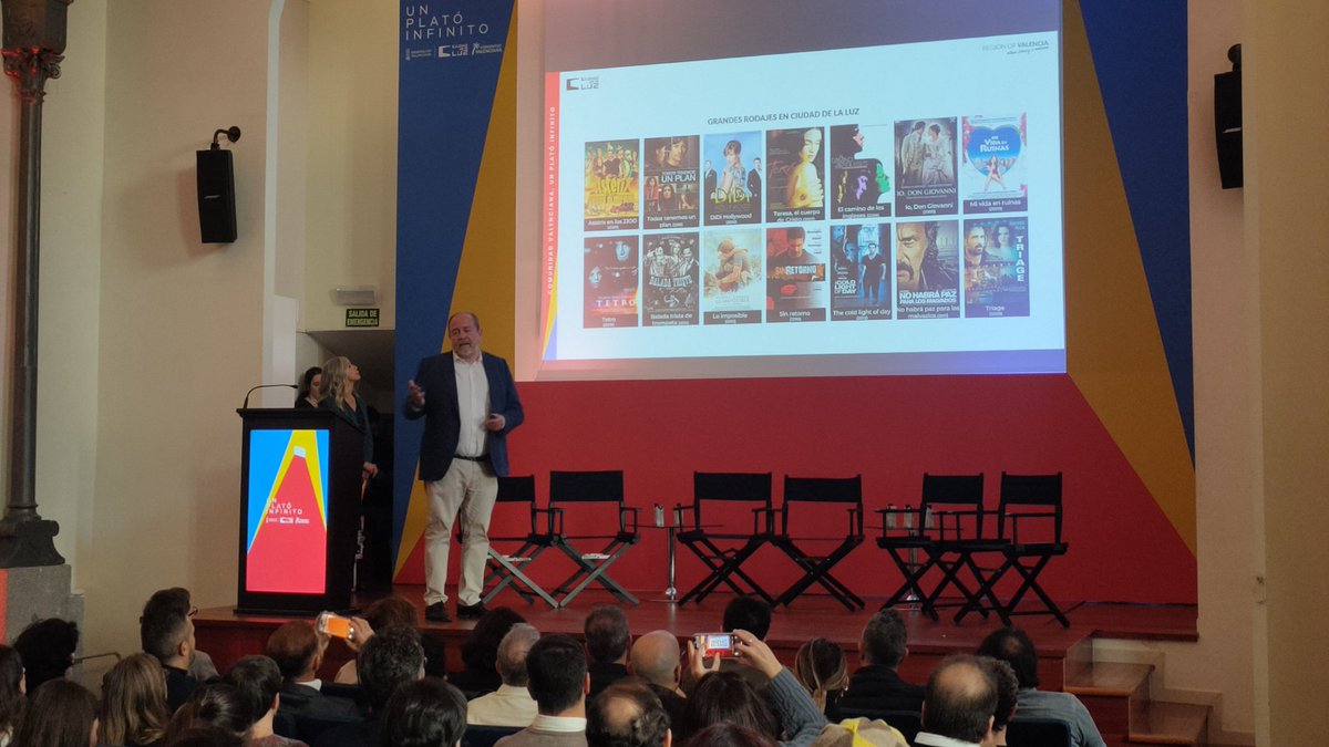 Participamos en la jornada "Un plató infinito"
Durante la mañana se llevarán a cabo presentaciones exponiendo las posibilidades creativas y las oportunidades que la Comunitat Valenciana ofrece, desde los estudios de <a href="/CiudadDeLaLuz_/">Ciudad de la Luz Film Studios</a> hasta las increíbles localizaciones de la región