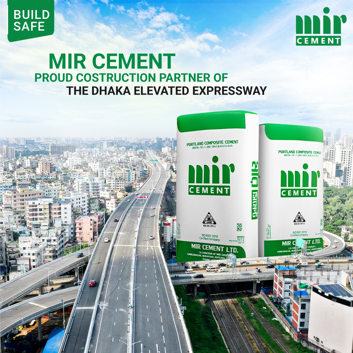 MirCement's tweet photo. The #DhakaElevatedExpressway, spanning 19.73 kilometers, stands as a solution to the bustling traffic in Dhaka. We take pride in being a construction partner by supplying world-class #cement.

🌐 https://t.co/CZzots2Rtk
📞 16657
💬 01936-000100

#mircement #BuiltSafe
#bangladesh https://t.co/bXQHGoRTAO