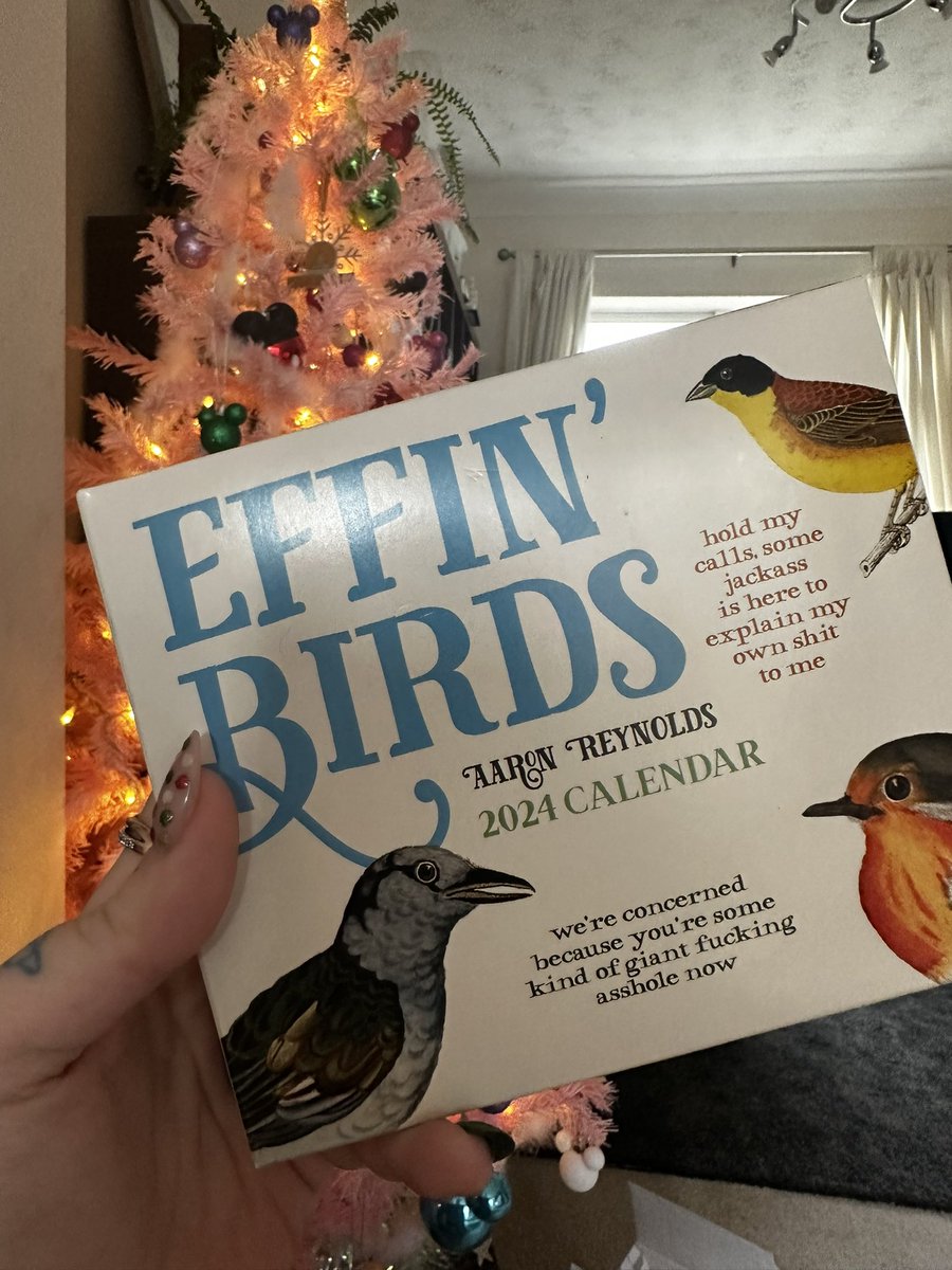 Now I’m ready for 2024 with my @aaronreynolds Effin Birds calendar - you all know I’m so good at swearing so I am EXCITED