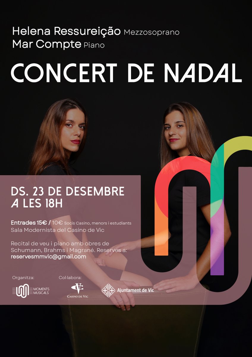 🎼 Ens complau convidar-vos al concert de Nadal de Moments Musicals. Serà el dia 23 de desembre a les 18 h al <a href="/casino_vic/">Casino de Vic</a>  Ja podeu reservar les entrades a reservesmmvic@gmail.com. Us hi esperem!