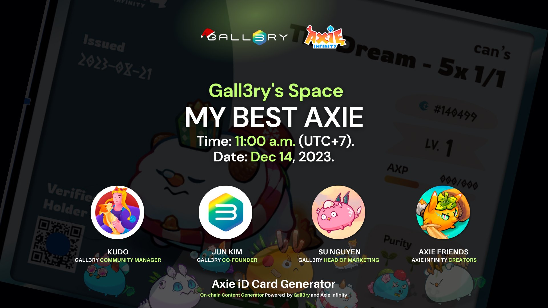 Announcement: Axie iD Card Weekly Leaderboard and Updated Freemints!, by  Gall3ry, Dec, 2023