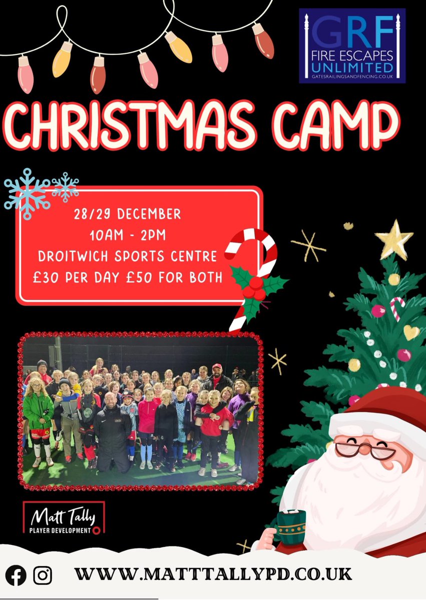 Football Fix for our Kings and Queens of the game over the  Holiday  ….

Places selling out fast. 

matttallypd.co.uk/train-like-a-p…