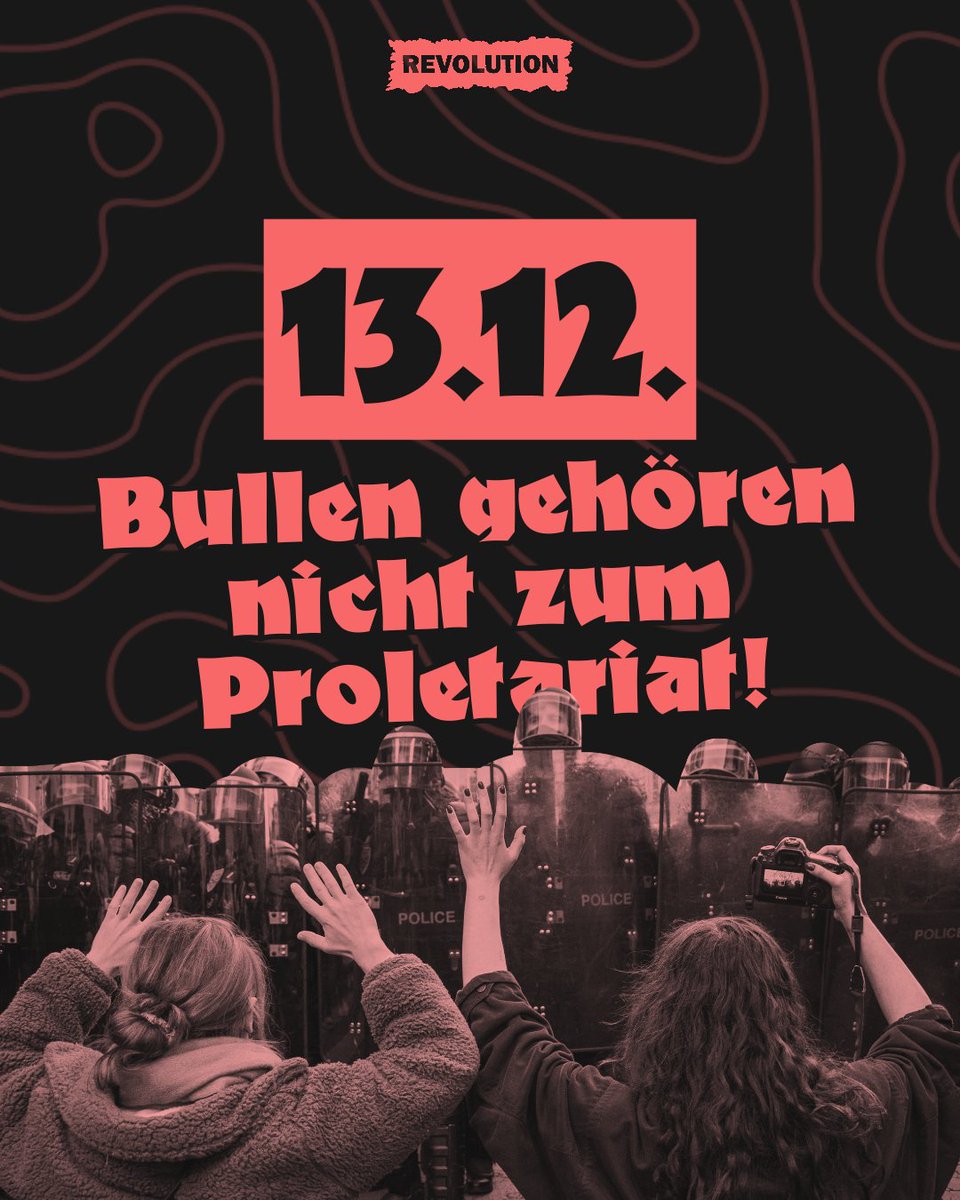 Zum heutigen 13.12. wollen wir uns der Frage widmen, warum Bullen kein Teil des Proletariats sind und was für uns daraus folgt!

#ACAB #acat #AbolishThePolice

onesolutionrevolution.de/13-12-bullen-g…