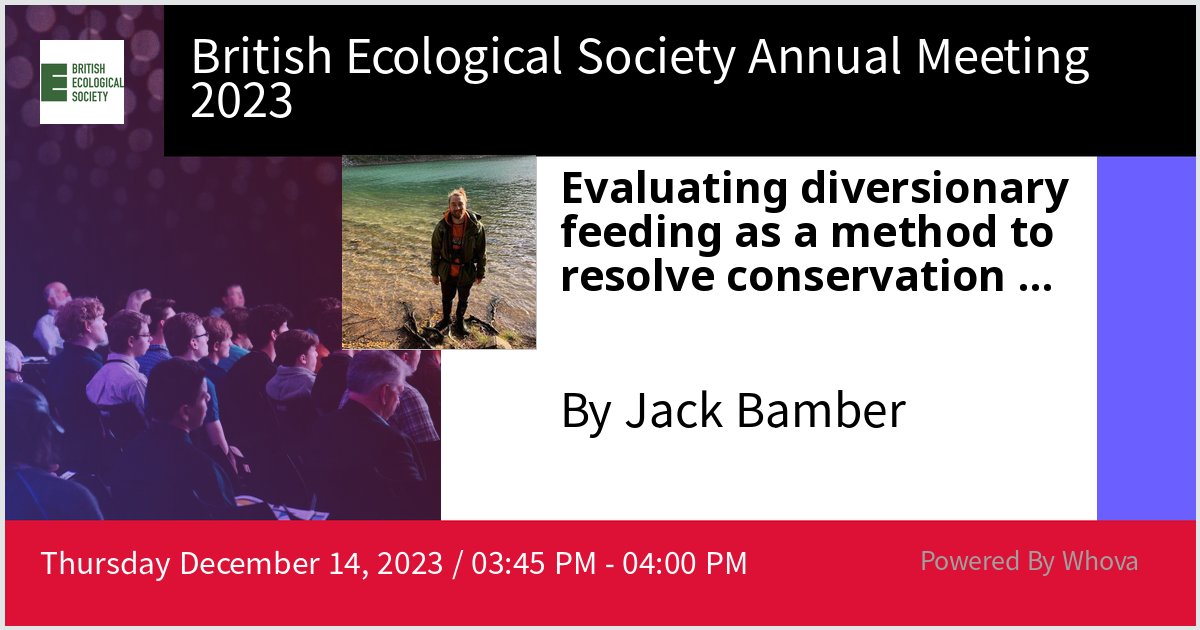 Looking forward to an engaging and exciting #BES2023 if you are intrested in management strategies to avoid conservation conflicts, come and check out my talk tomorrow!