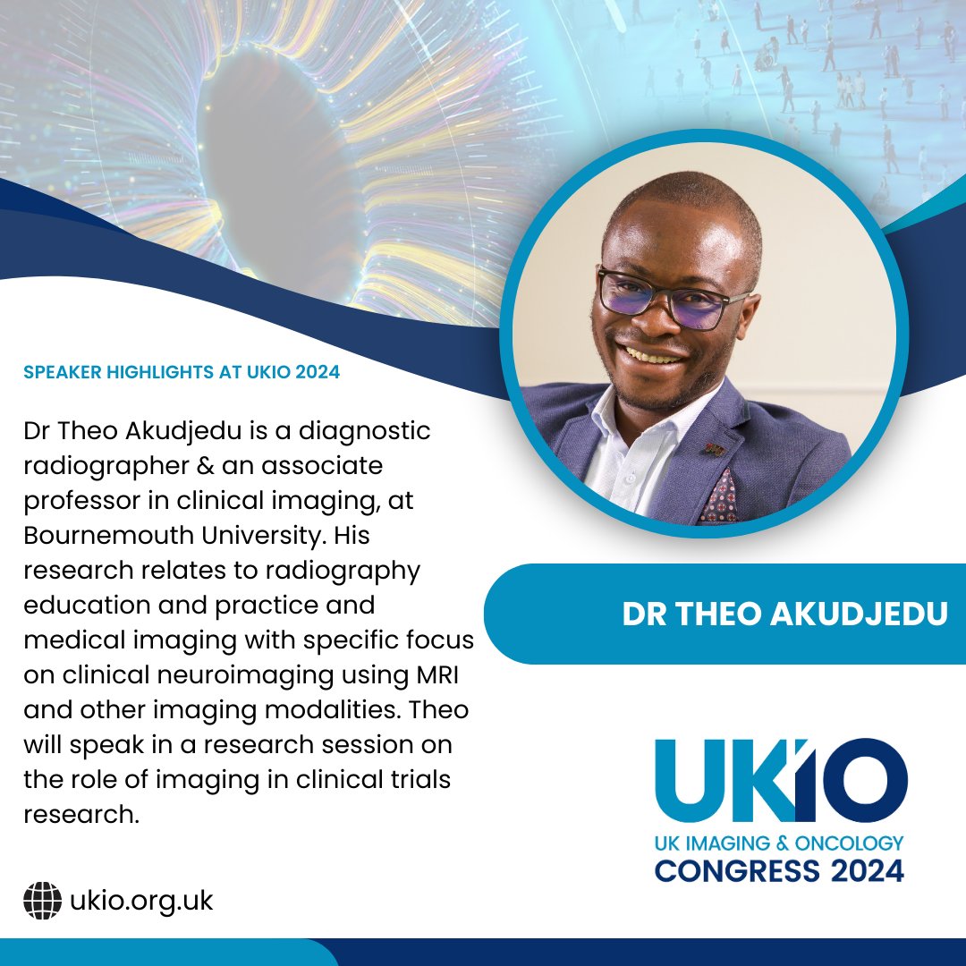 Our working party are busy with the programme for #UKIO2024 and we're pleased to start introducing our expert speakers - starting with @TheoAkudjedu. Look out for the programme early next year - another 3 days of cutting-edge education and CPD #radiology #radiography #oncology