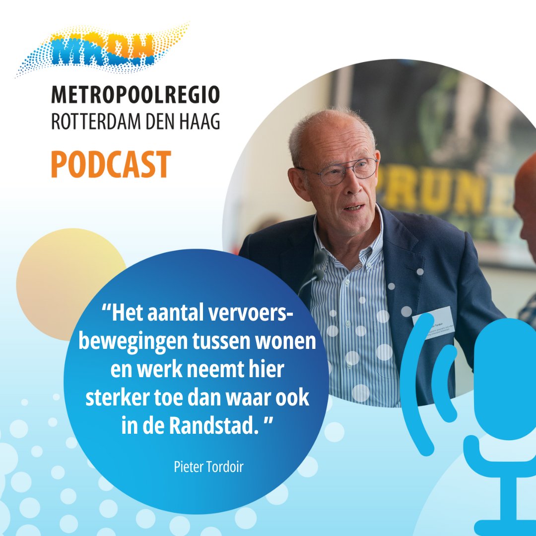 "De mobiliteit tussen steden in de metropoolregio Rotterdam den Haag neemt toe. Dat is goed nieuws", zei <a href="/PieterTordoir/">Pieter Tordoir</a> in het #Metropoolcafé. Vrijdag presenteert hij de recente gegevens aan het algemeen bestuur. Beluister de #podcast met <a href="/louis_hueber1/">louis hueber</a>: bit.ly/3Qd7OyU