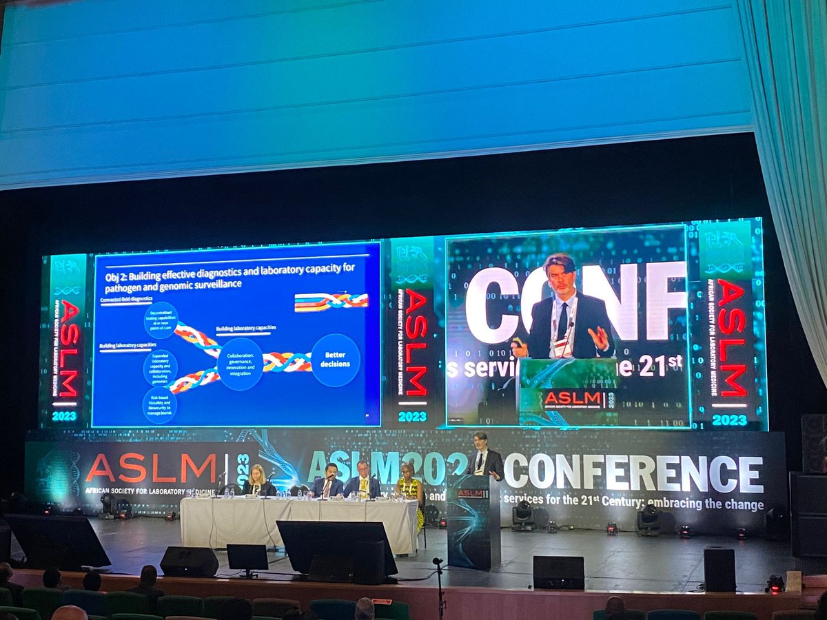 Chikwe_I's tweet photo. Wonderful to see fellow @WHO colleague @SebastienCognat presenting on    #CollaborativeSurveillance at #ASLM2023 
 
Strengthening lab and diagnostic capacities with equitable collaboration will result in enhanced public health intelligence to better inform policy decision-making https://t.co/jb4GXO9hZp