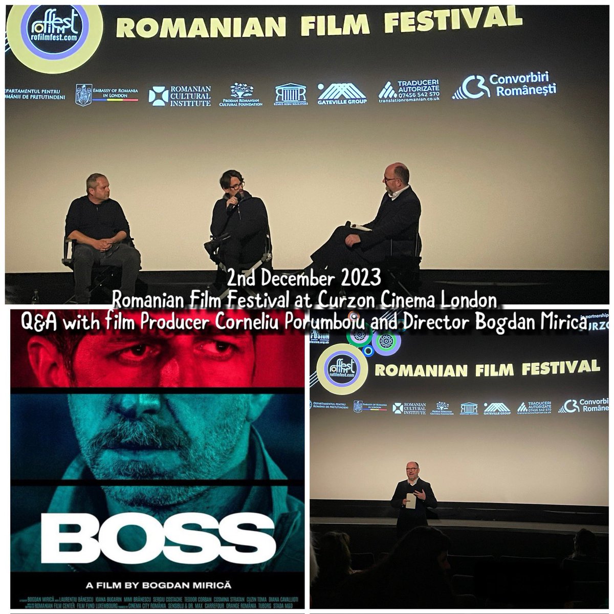 RCCTOfficial's tweet photo. Congratulations to @RamonaMitrica @AuraWoodward @ICR_Romania for helping create a🇷🇴 feast within #CurzonSoho where 🇷🇴productions could be enjoyed within the #RomanianFilmFestival🥳
Q&A with the 🎥makers were a great way to interact& understand the world behind the movies🎬 https://t.co/TEf7h1FsAZ