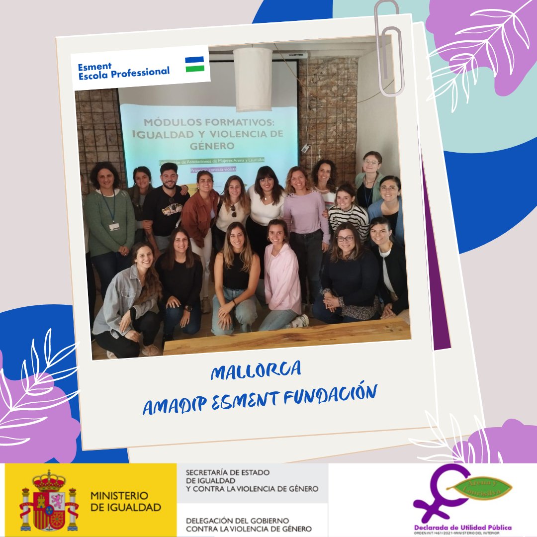 Durante el último mes de noviembre, hemos tenido el privilegio de brindar talleres y formaciones de sensibilización y prevención de la violencia de género en "Amadip Esment Fundación" Palma de Mallorca📷 @amadipesmentfundacio <a href="/esmentescola/">EsmentEscola</a>(para más información: @arenaylaurisilva)