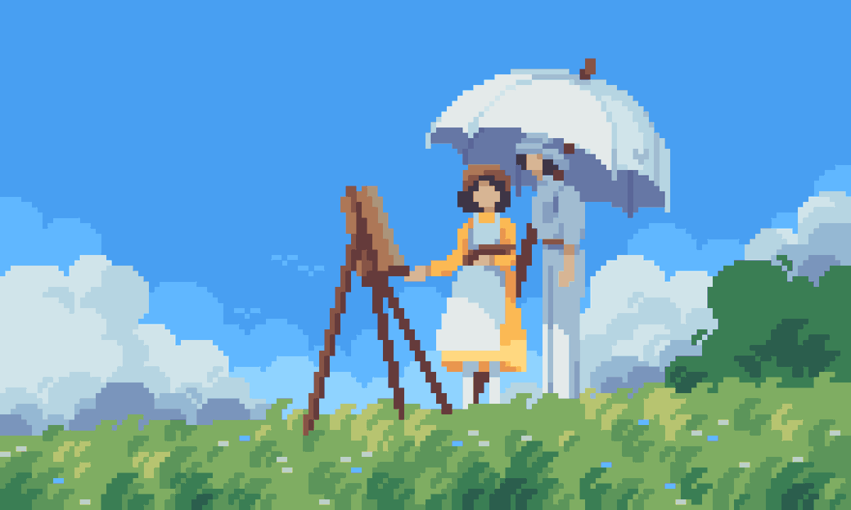 Hi #PortfolioDay! 
My name is Crystal and I like to redraw 

#pixelart  #ドット絵