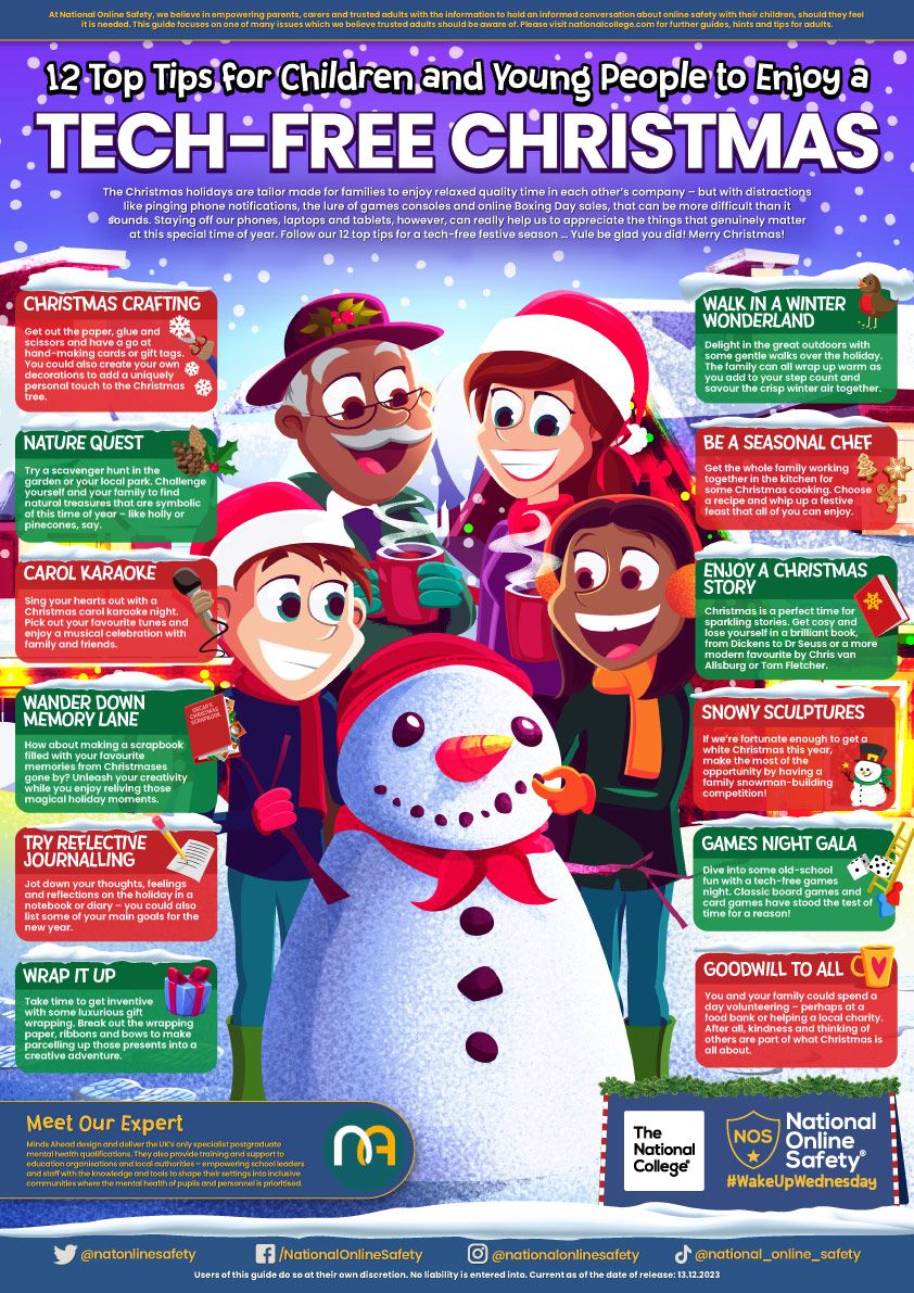 OneWoodfield's tweet photo. #WakeUpWednesday 13.12.23
This #WakeUpWednesday has got suggestions for keeping a handle on device use over the holidays, so your family can be truly together this Christmas. https://t.co/VoSWVwtwlB